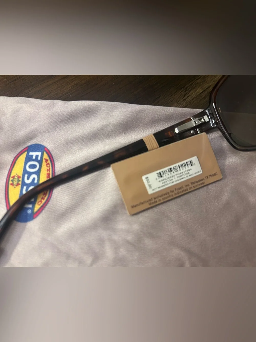 Vintage Fossil Women's PeytonTortoise Sunglasses - Brown Gradient Lenses NEW